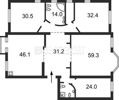 Багатокімнатна квартира за адресою вул. Хрещатик (площа 266 м²) - Atlanta.ua - фото 16