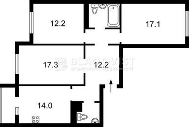 3-кімнатна квартира за адресою (площа 87 м²) - Atlanta.ua - фото 17