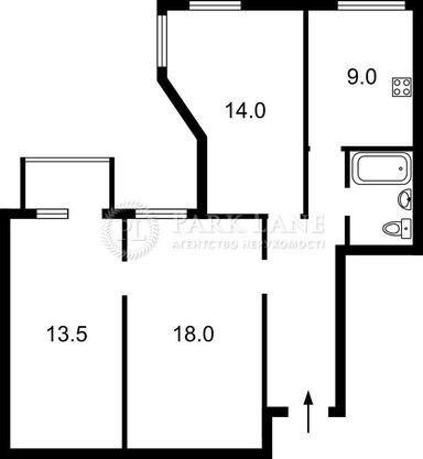3-кімнатна квартира за адресою (площа 68 м²) - Atlanta.ua - фото 34