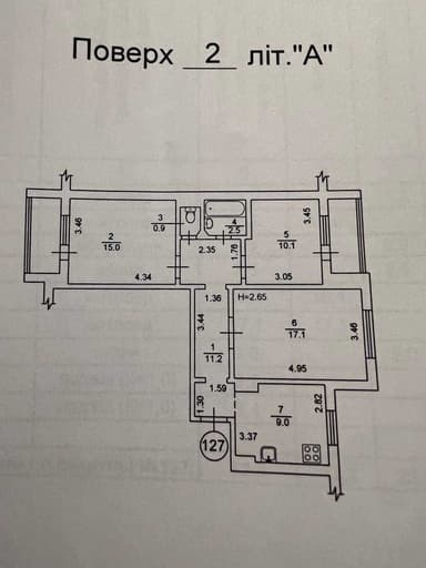 3-кімнатна квартира за адресою (площа 70 м²) - Atlanta.ua - фото 11