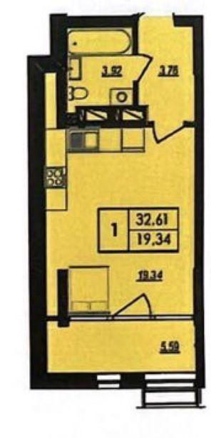 1-кімнатна квартира за адресою (площа 32,6 м²) - Atlanta.ua - фото 14