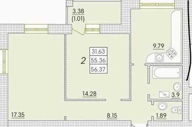 2-rooms apartment apartment by the address st. Dachnaya (area 57 m²) - Atlanta.ua - photo 32