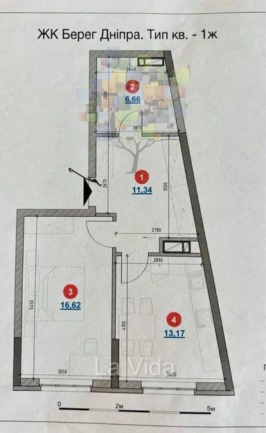 1-кімнатна квартира за адресою наб. Дніпровська (площа 47,8 м²) - Atlanta.ua - фото 23
