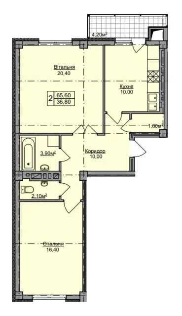 Многокомнатная квартира по адресу Франко Ивана ул. (площадь 130 м²) - Atlanta.ua - фото 14