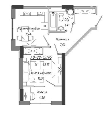 1-кімнатна квартира за адресою вул. Фруктова (площа 33 м²) - Atlanta.ua - фото 6