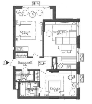 2-кімнатна квартира за адресою вул. Річкова (площа 79,2 м²) - Atlanta.ua - фото 40