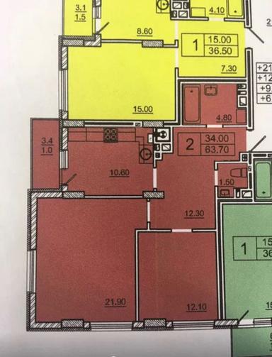 2-комнатная квартира по адресу ул. Круглая (площадь 64 м²) - Atlanta.ua - фото 17