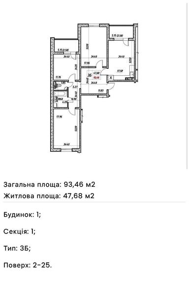 3-rooms apartment apartment by the address (area 94 m²) - Atlanta.ua - photo 24