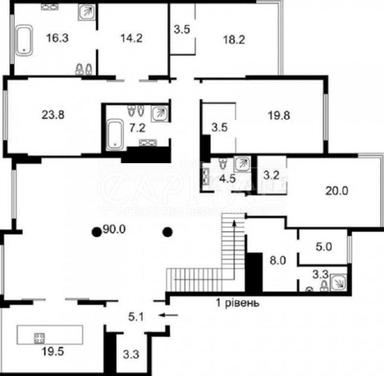 Багатокімнатна квартира за адресою бульвар Дружби Народів (площа 400 м²) - Atlanta.ua - фото 20