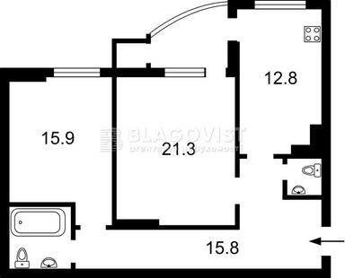 2-кімнатна квартира за адресою (площа 75 м²) - Atlanta.ua - фото 12