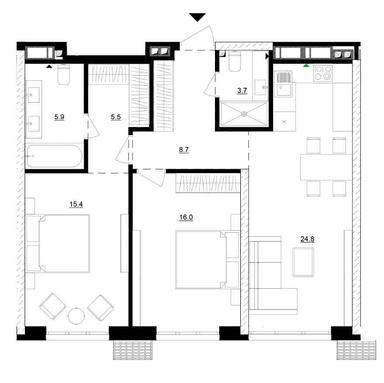 2-rooms apartment apartment by the address st. Per Malanyuka (area 83 m²) - Atlanta.ua - photo 8