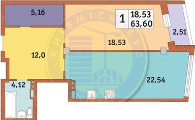 2-кімнатна квартира за адресою (площа 63,6 м²) - Atlanta.ua - фото 22