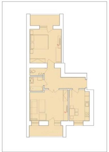 2-кімнатна квартира за адресою вул. Радісна (площа 67,5 м²) - Atlanta.ua - фото 24