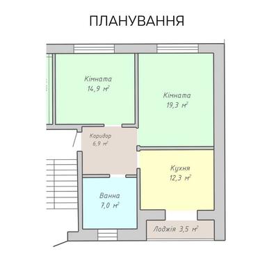 2-комнатная квартира по адресу Космонавтов просп. (площадь 64 м²) - Atlanta.ua - фото 18