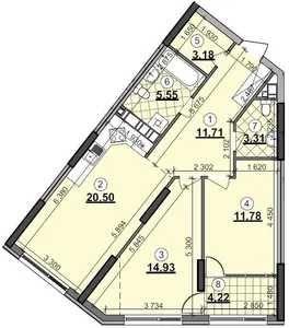 2-кімнатна квартира за адресою Григоренко пр. (площа 76 м²) - Atlanta.ua - фото 24