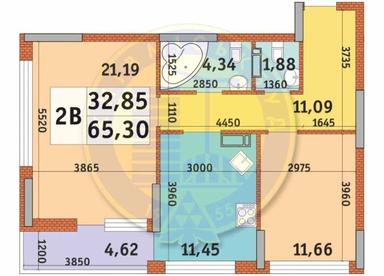 2-кімнатна квартира за адресою вул. Причальна (площа 65,3 м²) - Atlanta.ua - фото 11