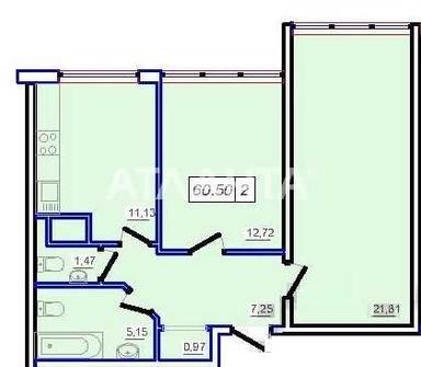 2-rooms apartment apartment by the address st. Solnechnaya (area 61 m²) - Atlanta.ua - photo 11