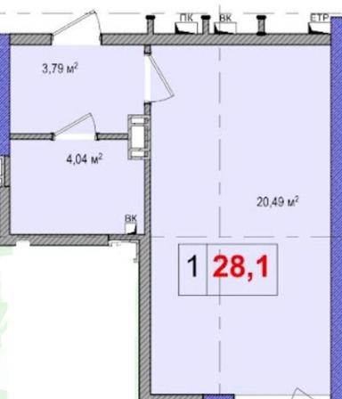 1-кімнатна квартира за адресою (площа 28,1 м²) - Atlanta.ua - фото 5