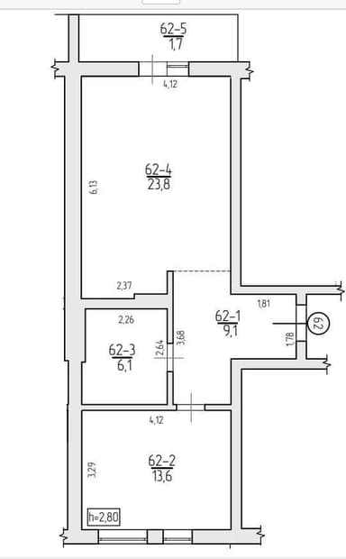 1-комнатная квартира по адресу Петефі Шандора пл. (площадь 54,3 м²) - Atlanta.ua - imageAlt 9