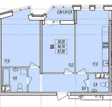 2-rooms apartment apartment by the address (area 68 m²) - Atlanta.ua - photo 10