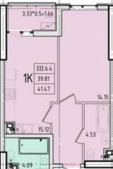 1-комнатная квартира по адресу Куликово поле пл. (площадь 41,5 м²) - Atlanta.ua - фото 6