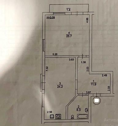 1-комнатная квартира по адресу (площадь 70 м²) - Atlanta.ua - фото 28
