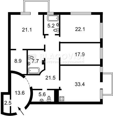 Багатокімнатна квартира за адресою вул. Іллєнка Юрія (площа 161 м²) - Atlanta.ua - фото 42