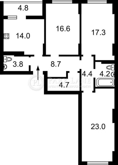 3-комнатная квартира по адресу ул. Багговутовская (площадь 101,5 м²) - Atlanta.ua - imageAlt 12