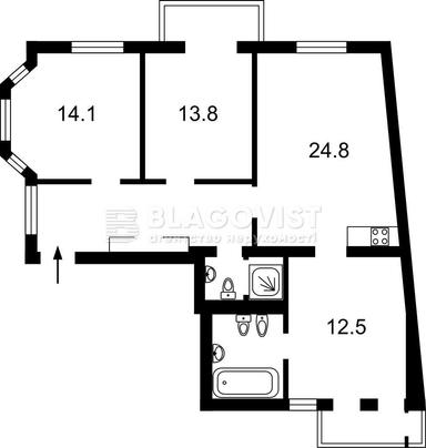 4+-rooms apartment apartment by the address st. Kitoboynaya (area 94 m²) - Atlanta.ua - photo 45