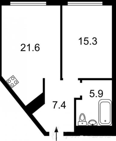 1-кімнатна квартира за адресою (площа 50 м²) - Atlanta.ua - фото 26