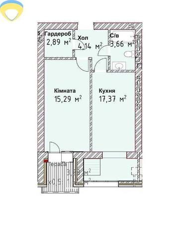 1-комнатная квартира по адресу ул. Проценко (площадь 45 м²) - Atlanta.ua - фото 22