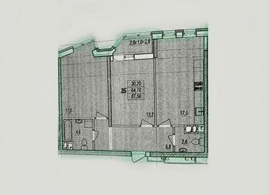 2-rooms apartment apartment by the address st. Kulikovo pole pl Oktyabrskoy revolyutsii pl (area 67,5 m²) - Atlanta.ua - photo 8