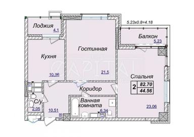 3-комнатная квартира по адресу бульвар Дружбы Народов (площадь 82,7 м²) - Atlanta.ua - фото 10