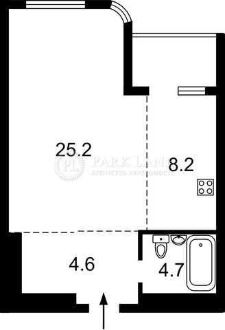 1-кімнатна квартира за адресою вул. Кирилівська (площа 44,2 м²) - Atlanta.ua - фото 11