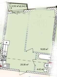 1-комнатная квартира по адресу (площадь 47,7 м²) - Atlanta.ua - фото 7
