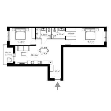 2-rooms apartment apartment by the address st. Petefi Shandora pl (area 82,3 m²) - Atlanta.ua - photo 12