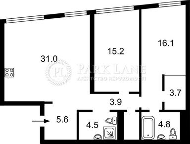 2-комнатная квартира по адресу (площадь 89 м²) - Atlanta.ua - фото 15
