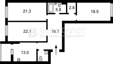 3-комнатная квартира по адресу ул. Ильенка Юрия (площадь 115,7 м²) - Atlanta.ua - imageAlt 13