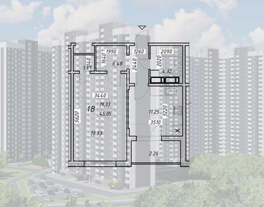 1-комнатная квартира по адресу ул. Коноплянская (площадь 45 м²) - Atlanta.ua - фото 27