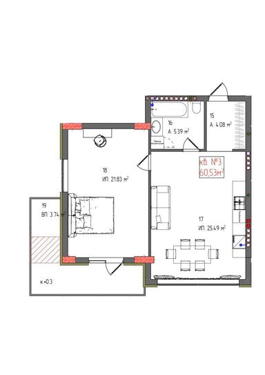 2-rooms apartment apartment by the address st. Petefi Shandora pl (area 56 m²) - Atlanta.ua - photo 17