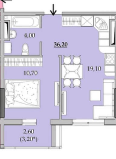 1-комнатная квартира по адресу Свободы пр. (площадь 36,2 м²) - Atlanta.ua - imageAlt 22