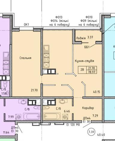 2-комнатная квартира по адресу Куликово поле пл. (площадь 79 м²) - Atlanta.ua - фото 12