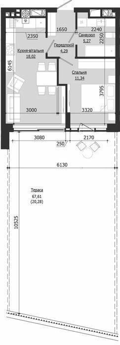 1-комнатная квартира по адресу (площадь 59,2 м²) - Atlanta.ua - фото 23