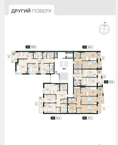 1-комнатная квартира по адресу (площадь 55,8 м²) - Atlanta.ua - фото 45