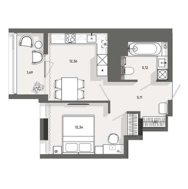 1-кімнатна квартира за адресою (площа 37,5 м²) - Atlanta.ua - фото 8