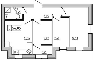 3-кімнатна квартира за адресою вул. Фруктова (площа 54 м²) - Atlanta.ua - фото 10