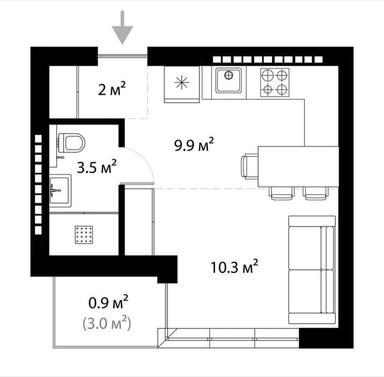 1-room apartment apartment by the address st. Tivodara Legotskogo (area 27 m²) - Atlanta.ua - photo 32