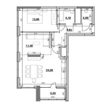 2-комнатная квартира по адресу бульвар Дружбы Народов (площадь 69,5 м²) - Atlanta.ua - фото 28