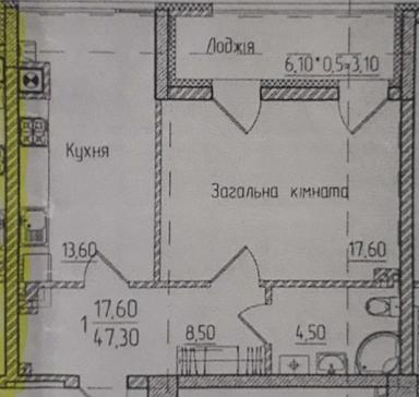 1-кімнатна квартира за адресою (площа 47,3 м²) - Atlanta.ua - фото 10