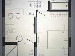 1-кімнатна квартира за адресою (площа 38 м²) - Atlanta.ua - фото 10